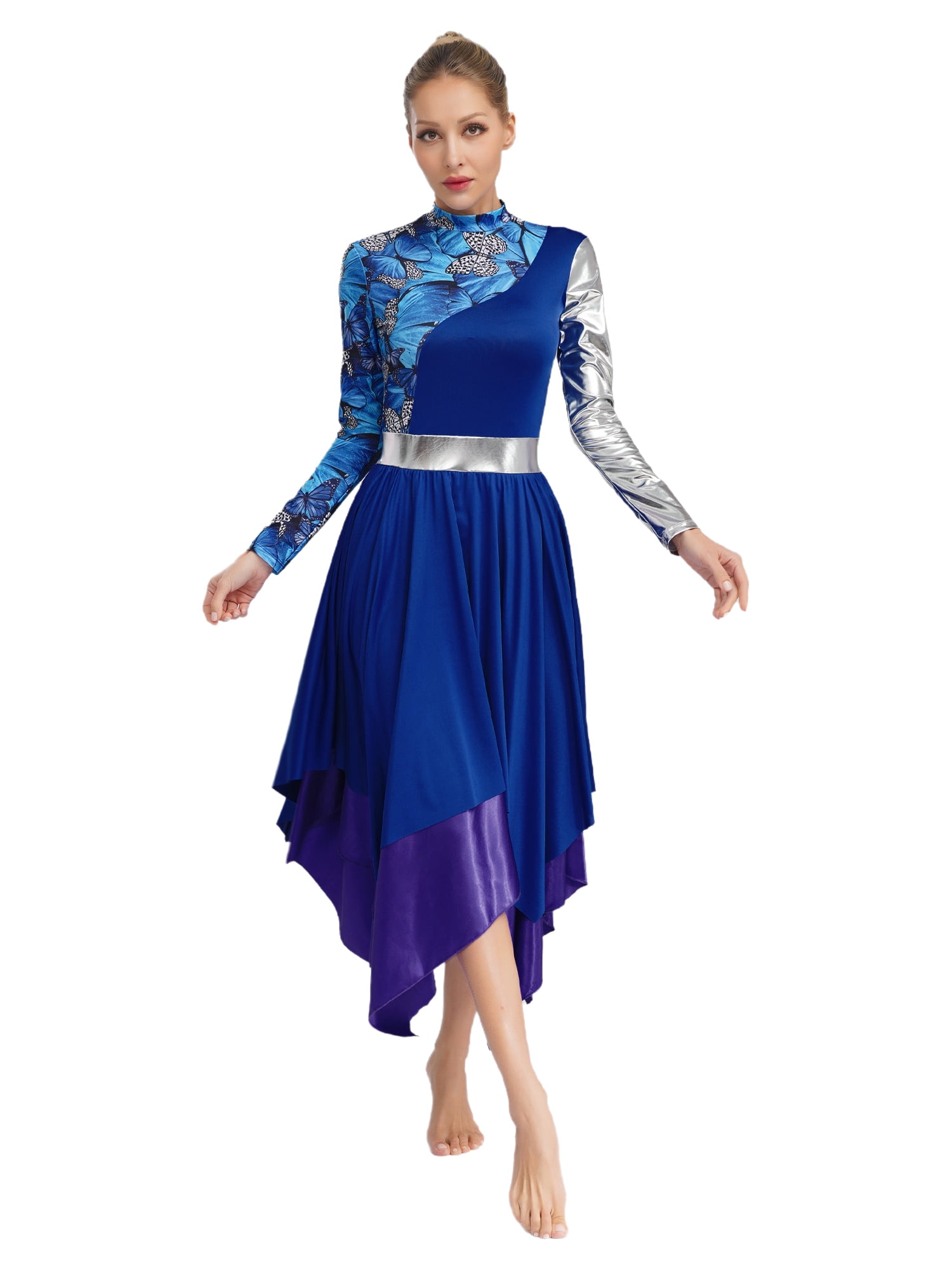 Miutii Women Liturgical Praise Dance Dresses Camouflage Print