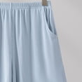 thumbnail image 6 of Ailaofu Womens Solid Color Lounge Shorts Elastic Waist Casual Sleep Shorts with Pockets Soft Comfy Shorts for Women, 6 of 6
