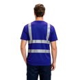 thumbnail image 5 of high vis shirts for Men Quick Dry Hi Vis Reflective Safety Short Sleeve T Shirts Construction Work Shirts with Reflective Strips Royal Blue 3XL, 5 of 6