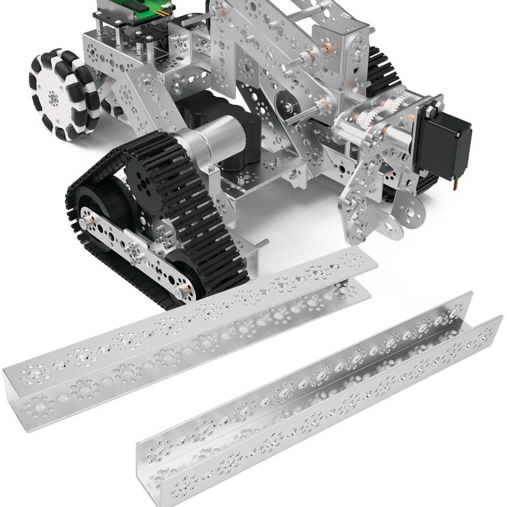 Ladieshow 2Pcs 17 Holes U-Beam Aluminum Channels Robot Parts fit for Tetrixrobotics 