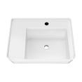 thumbnail image 3 of Whitehaus 26" Rectangular Wall Mount Basin with Single Faucet Drilling and Rear Center Drain Location, 3 of 7