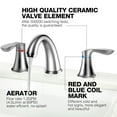 thumbnail image 3 of Bathroom Sink Faucet, 8 Inch Widespread Bathroom Faucet with 2 Lever Handles, 3 Hole Low Arc Basin Sink Faucet with Pop-Up Drain and Cupc Water Supply Lines, 3 of 8