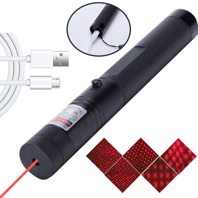 Longue Portée, Haute Puissance, Recharge USB, Cinq modes de Lumière Rouge visible, Lampe de Poche LED Rouge portable, Adaptée aux Activités Extérieures et Intérieures, Activités de Réunion.