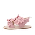 thumbnail image 6 of Splozh Infant Shoes Girl Baby/Toddler Walking Sandals Flat Sole Open Toe with Flower for Indoor Outdoor Wear Pink,US 3, 6 of 9