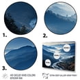 thumbnail image 3 of Designart "Whispers of Winter Blue and White Majesty I" Landscapes Framed Wall Art - Country Blue Mountains Entryway Framed Wall Art Print, 3 of 6