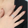 thumbnail image 3 of Beautlace Round Moissanite Engagement Rings,925 Sterling Silver Classic Promise Ring 0.8CT Wedding Rings for Women, 3 of 10