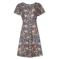 thumbnail image 2 of YAGHYAGH Womens Summer Floral Sundress Boho V Neck Mini Dress, 2 of 3