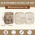 thumbnail image 7 of ZUXONGSY Cross Lion Print Quilted Bible Cover for Women Portable Bible Protective Carrier Portable Journal Case with Pen Holder ChuZU Bag for Daily Commuter, 7 of 7