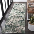 thumbnail image 3 of SAFAVIEH Cabana Selma Distressed Indoor/Outdoor Runner Rug, Green/Ivory, 2'2" x 8', 3 of 16
