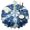 Indigo Tie Dye, variant on Indigo Tie Dye Floral Mandala Round Tablecloth 60"x60",Wrinkle Wipeable Table Cloth for Kitchen Dining Room Picnic Patio Party