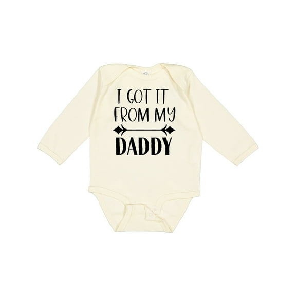 Inktastic I Got It from My Daddy Boys or Girls Long Sleeve Baby Bodysuit