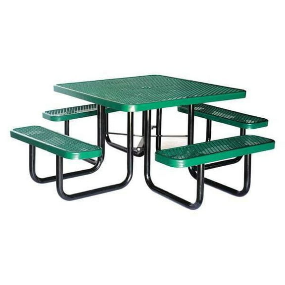 Manufacturer Varies Picnic Table,80 in L,Green 4HUR2