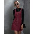 thumbnail image 3 of Robe Cintrée en Velours Côtelé à Imprimé Pinafore pour Femmes, 3 of 5