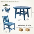 thumbnail image 2 of Jocisland Outdoor Dining Set, 5-Piece All-Weather HDPE Table & Chairs, Blue, 2 of 9