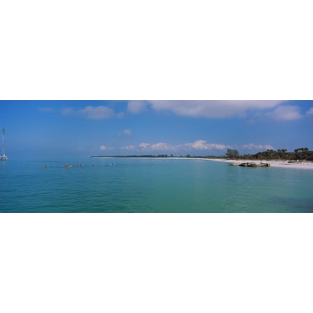 Tourists kayaking in the sea Fort De Soto Park Tierra Verde Florida USA Stretched Canvas - Panoramic Images (36 x