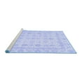 thumbnail image 2 of Ahgly Company Machine Washable Indoor Round Oriental Blue Traditional Area Rugs, 6' Round, 2 of 4