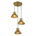 thumbnail image 6 of Meridian M100139NB 3-Light Multi-Point Chandelier in Natural Brass, 6 of 7