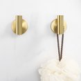 thumbnail image 3 of KES Gold Robe Hooks Wall Hooks for Bathroom Brushed Finish 2 Pack, 3 of 10