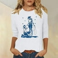 thumbnail image 3 of Perfectbot Women's 3/4 Sleeve Casual Tops - Crewneck Cowgirl Graphic Tees Retro Western Designs, 3 of 4