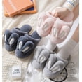thumbnail image 3 of Women Cute Rabbit Ear Plush Slippers House Non-Slip Fluffy Bunny Slipper Indoor Warm Plush Animal Shoes, 3 of 7