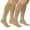 Beige-3, variant on 3 Pairs Medical Sport Compression Socks - 15-20mmhg Graduated Knee-High Support for Men & Women, Ideal for Soccer, Running, and Nurses