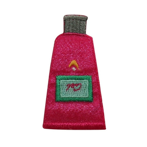 ID 7793 Pink Lotion Bottle Patch Make Up Fashion Embroidered Iron On Applique