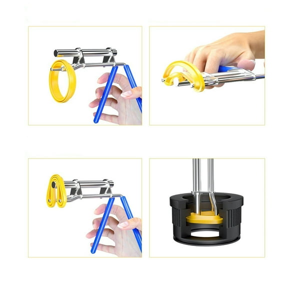 Yooshoverk 3pc Hydraulic Cylinder Seal Kit U-Cup Piston Rod Seal Installation Tool Set for Heavy Equipment Repair Tractor Loader Jack Seal Replacement Professional Grade