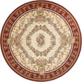 thumbnail image 2 of Unique Loom Outdoor Traditional Collection Area Rug - Palazzo (10'  Round Burgundy Red and Ivory/Gold), 2 of 9