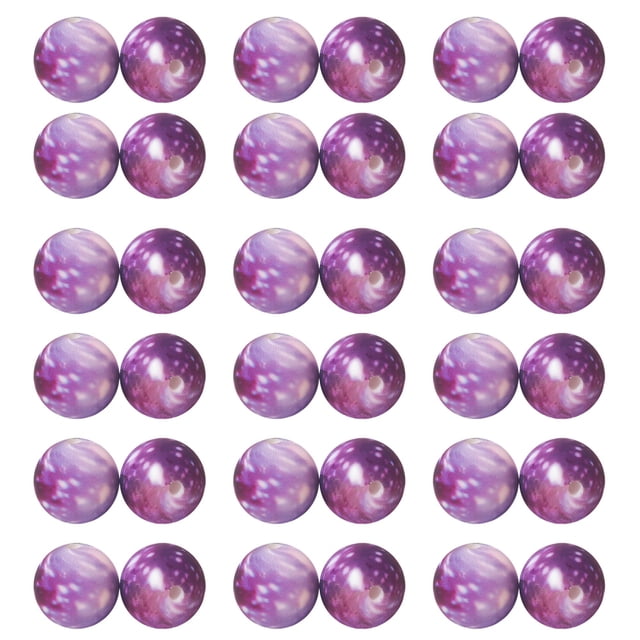 Cuentas de silicona de 15 mm, 40 piezas de cuentas redondas de silicona para llavero, manualidades, pulsera, collar, cordones