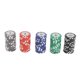 thumbnail image 1 of 100pcs Fichas de Póker Hugo Color Brillante de Diversión para Navidad 1 5 10 25 100 Fichas de póker del casino, 1 of 4