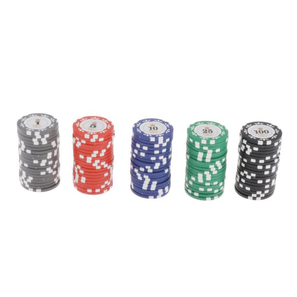 100pcs Fichas de Póker Hugo Color Brillante de Diversión para Navidad 1 5 10 25 100 Fichas de póker del casino