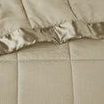 thumbnail image 5 of Oversized Down Alternative Blanket with Satin Trim, Bedding Quilt Lightweight Comforter Soft Thin Quilted Blanket for All Seasons (King, taupe), 5 of 6