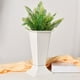 thumbnail image 1 of Jarrón de flores de plástico - maceta de estilo romano blanco de 9,6" para plantas artificiales, diseño dividido, decoración para el hogar y el jardín, 1 of 6