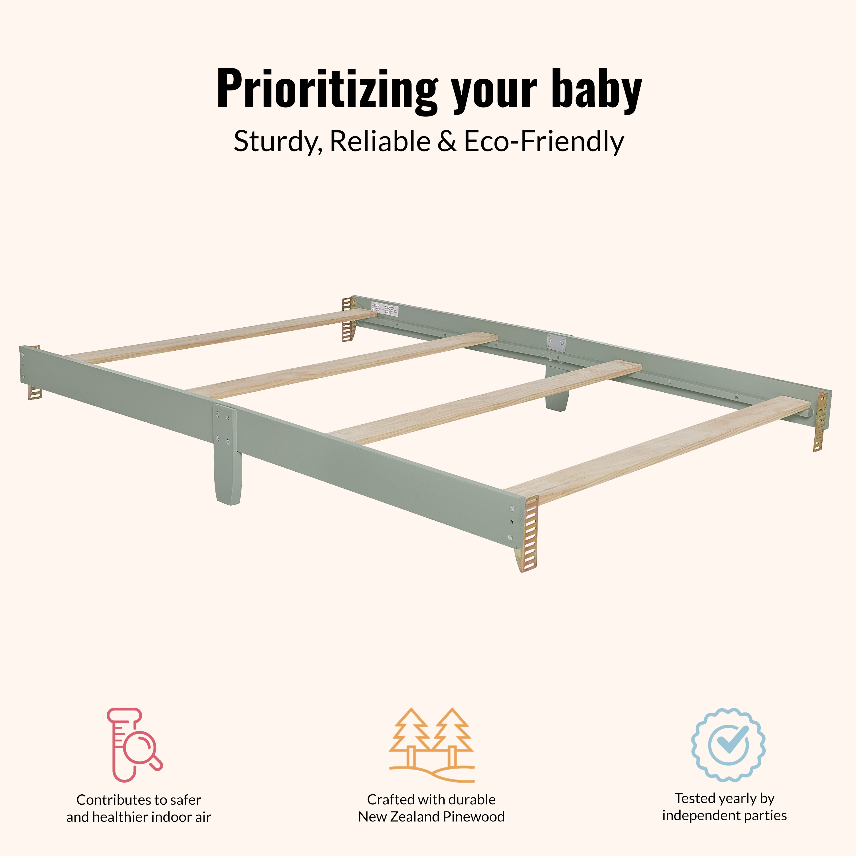 Dream On Me Universal Bed Rail, Sea Grass