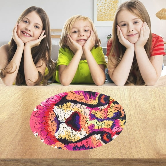 As shown Wooden Puzzle Unique Shape Puzzle Adults And Kids