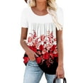 thumbnail image 6 of ONLYSHE Short Sleeve T Shirts for Women Loose Fitting Casual Tunic Tops Summer Flower Print Comfy Blouse, 6 of 7