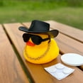 thumbnail image 4 of Ducks Figurine with Hat and Sunglasses Pool Bathroom Decoration Early Childhood Development Toy, 4 of 9