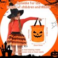 thumbnail image 4 of Kearding Cubo reutilizable para dulces de Halloween con bonito estampado de calabaza, luz LED, cesta para bolsa de dulces de calabaza de Kits de decoración para fiestas naranja rojo 2, 4 of 6