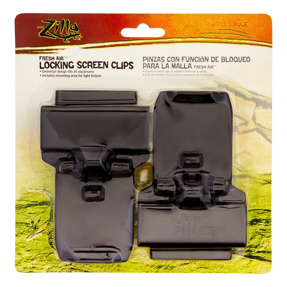 Zilla Fresh Air Terrarium Locking Screen Clips, 2 Ct, Black Walmart