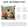thumbnail image 5 of Shiartex Pillow Covers Tropical Toucan Parrot Bird Green Palm Leaves with White Hibiscus Flowers ,Decorative Throw Pillow Covers Soft Cushion Covers for Home Couch Living White, 5 of 5
