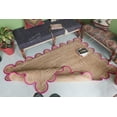 thumbnail image 5 of Chouhan Rugs Natural Jute Pink Scalloped Rug Bohemian Rug Decor Rug Handwoven Rug Custom Rug Decorative Rug, 5 of 6