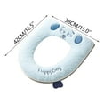 thumbnail image 2 of Thickened Waterproof Winter Toilet Seat Cover - Puppy Dog Designs, Washable Toilet Seat Covers for Bathroom(Light Blue), 2 of 5