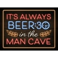 thumbnail image 2 of Mollie B. 14x12 Gold Ornate Wood Framed with Double Matting Museum Art Print Titled - Neon Beer:30 Man Cave, 2 of 4