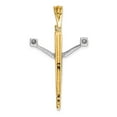 thumbnail image 4 of 14k Gold Two-tone Crucifix Charm Pendant, 4 of 4