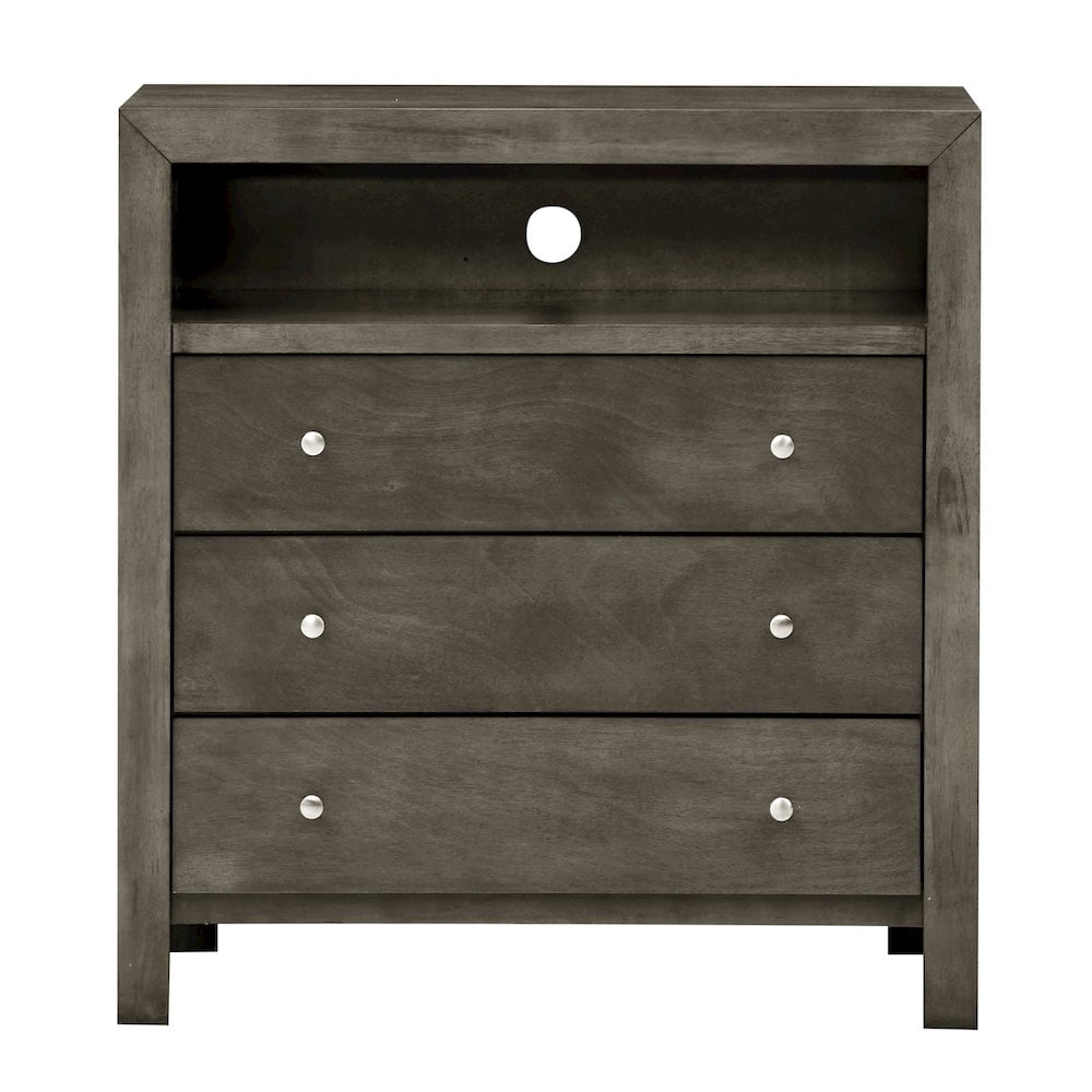 Glory Furniture Burlington Media Chest in Gray Color