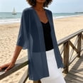 thumbnail image 3 of Linfrsh Shawl Wraps for Women Evening Dresses Chiffon Soft Capelets Wedding Bridal Cover Up(Navy,L), 3 of 5