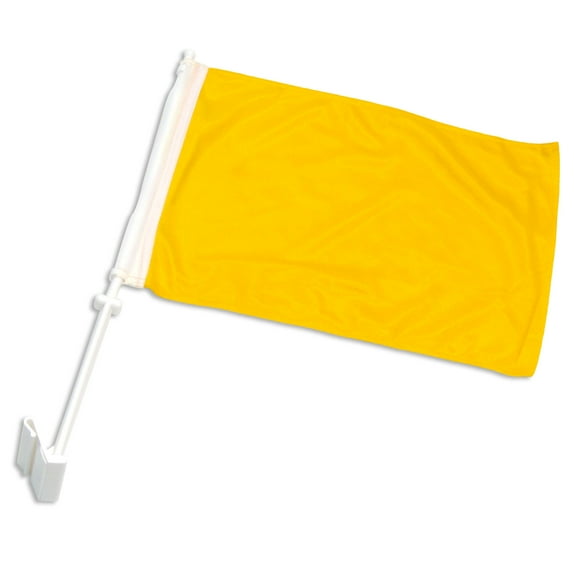 solid yellow car flag