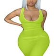 thumbnail image 1 of Femmes Longue Bodycon Maxi Robe de Réservoir U Cou Côtelé Robe d'Été de Base Robes de Soleil, 1 of 7