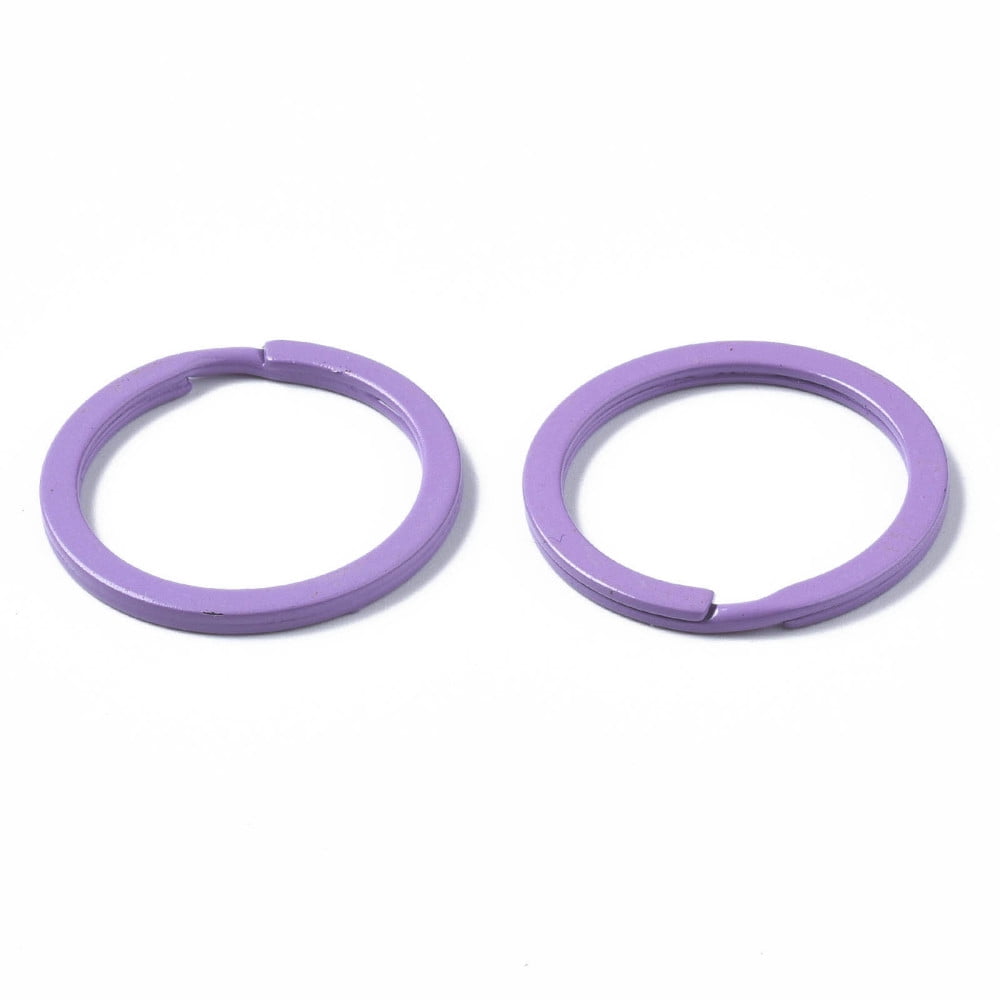 200pcs Spray Painted Iron Split Key Rings Keychain Clasp Findings Ring Mixed color 30x2mm Inner Diameter: 24mm DIY