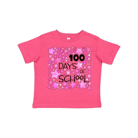 Inktastic 100 Days of School Stars in Pink Boys or Girls Toddler T-Shirt